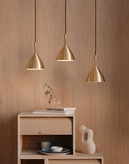 Dokka pendant lamp brass group Ph Einar Aslaksen