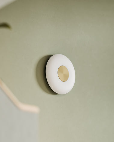 Glint glass opal wall lamp