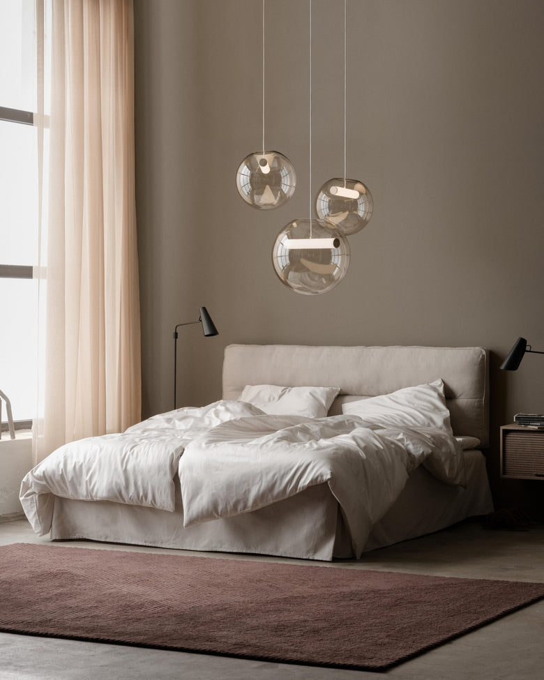 Reveal pendant group Birdy Row bedroom Photo Einar Aslaksen