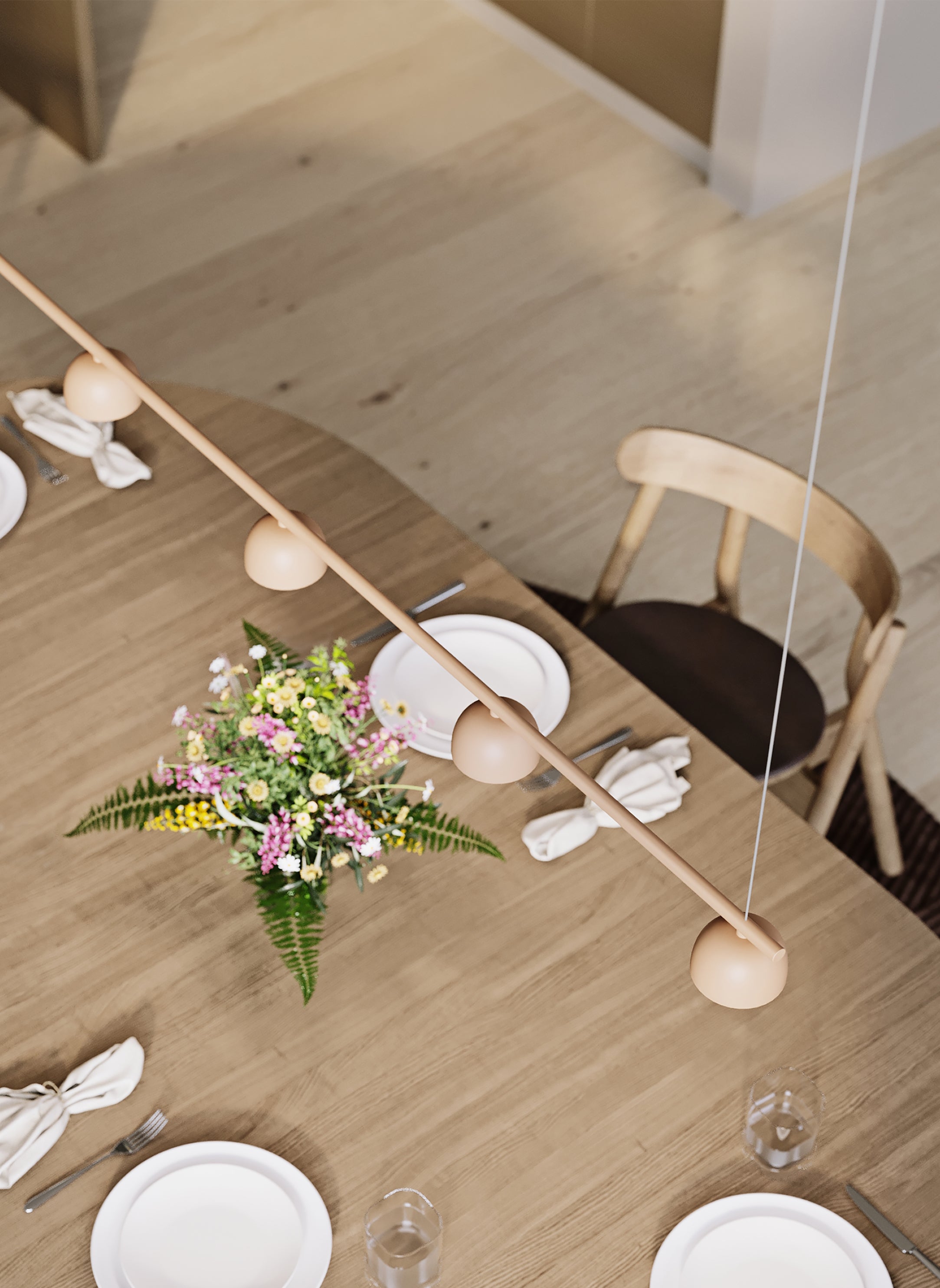 Blush rail 5 pendant lamp Northern