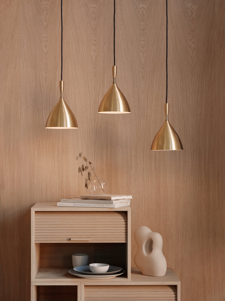 Dokka pendant lamp brass group Ph Einar Aslaksen