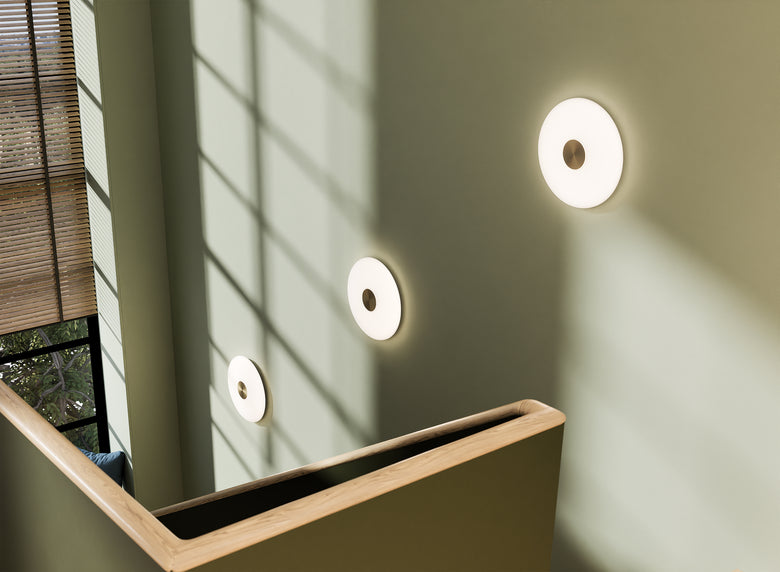 Glint glass opal wall lamp