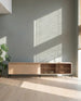 Tambour and glass sideboard 200