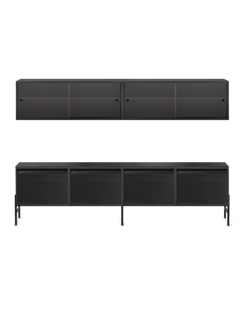 Hifive tambour and glass cabinet set 200