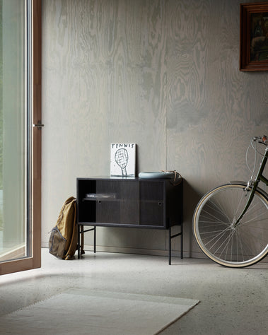 Hifive glass black oak hallway Ph Sara Spilling