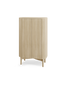 Loud tall cabinet light oak