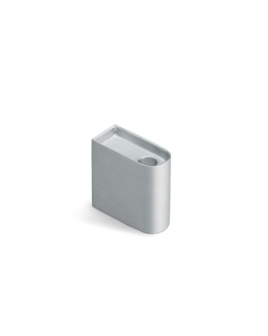 Monolith candle holder low aluminium
