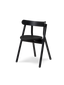 Oaki dining black painted oak leather seat bda6a4f8 c6e2 49dd 981d 74ab30ec9416