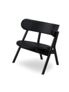 Oaki lounge black painted oak leather seat back 865b79cd cf6d 4579 a940 05d234139977