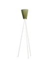 Northern Oslo Wood floor lamp white olive green