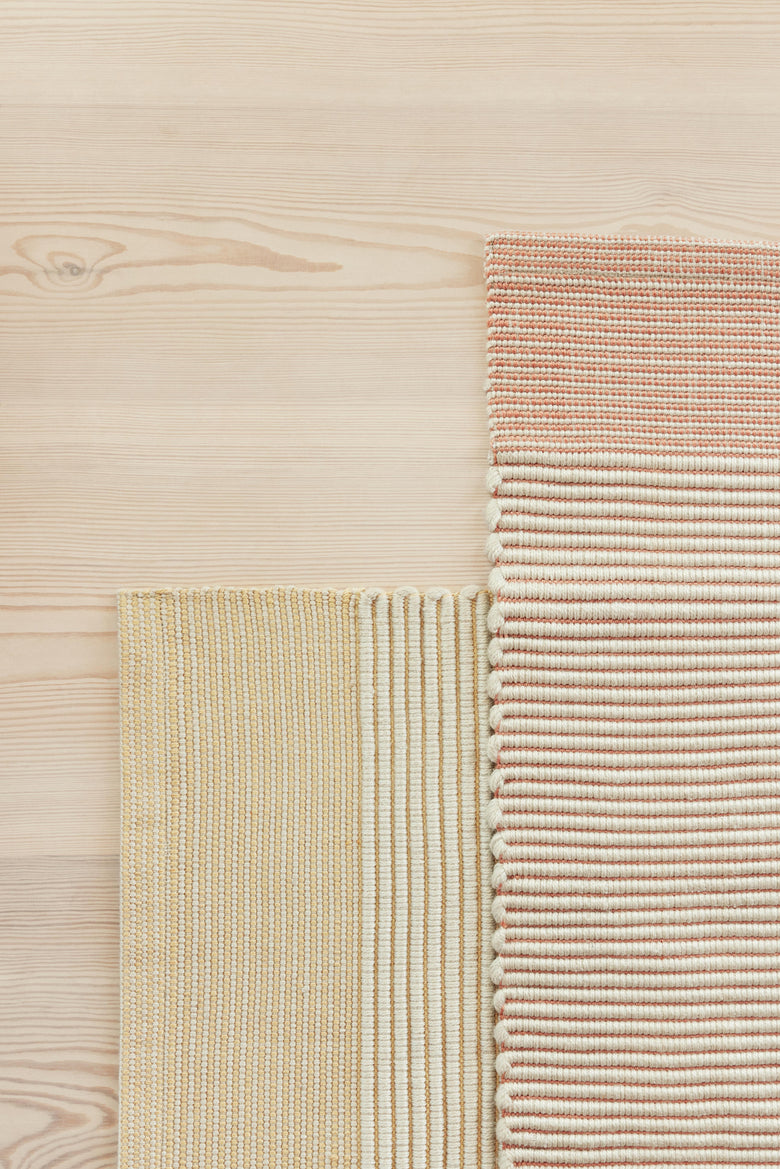 Spool runner rug red yellow detail Ph Sara Spilling