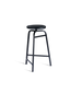 Treble Barstool H65 Black-black leather-seat