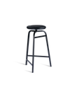 Treble Barstool H65 Black-black leather-seat
