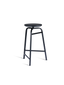 Treble Barstool H65 Black-black wood-seat