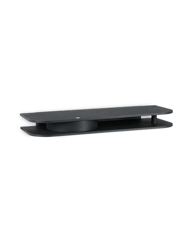 Valet console black oak